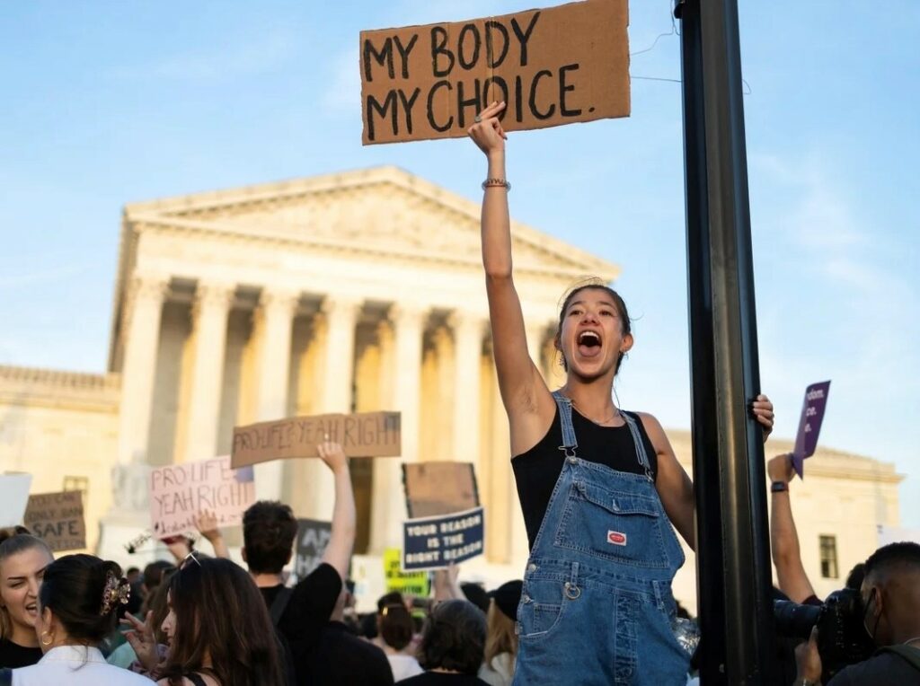 protester at supreme court